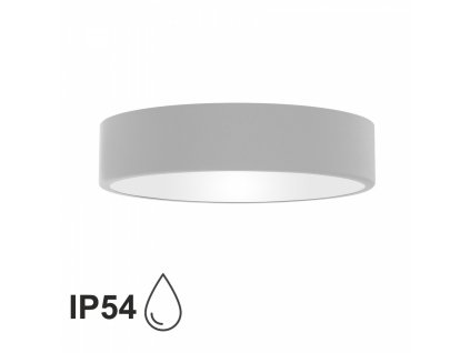 Přisazené stropní koupelnové osvětlení CLEO, 3xE27, 24W, 40cm, kulaté, šedé, IP54