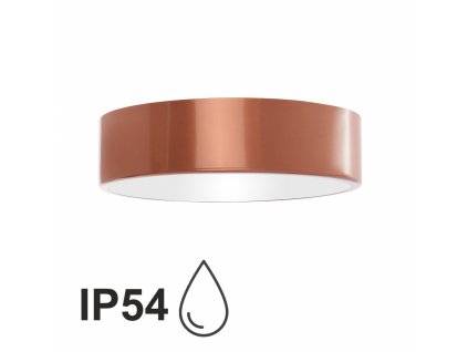 Přisazené stropní koupelnové osvětlení CLEO, 2xE27, 40W, 30cm, kulaté, měděné, IP54
