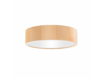 Přisazené stropní LED osvětlení ze dřeva CLEO, 2xE27, 24W, 27,5cm, kulaté, borovice