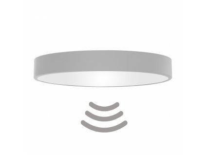 Přisazené stropní osvětlení CLEO s čidlem, 6xE27, 24W, 80cm, kulaté, šedé