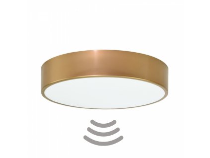 Přisazené stropní osvětlení CLEO s čidlem, 3xE27, 40W, 40cm, kulaté, zlaté