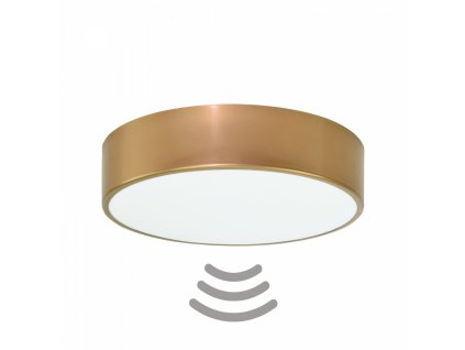 Přisazené stropní osvětlení CLEO s čidlem, 2xE27, 40W, 30cm, kulaté, zlaté