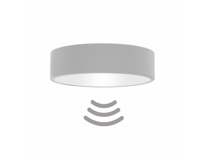 Přisazené stropní osvětlení CLEO s čidlem, 2xE27, 40W, 30cm, kulaté, šedé