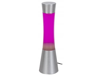 Dekorativní stolní lávová lampa MINKA, 1xGY.35, 20W, růžovostříbrná