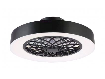 Přisazené stropní LED osvětlení s ventilátorem ADONIAS, 35W, teplá bílá-studená bílá, kulaté, černob