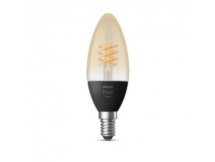 Chytrá LED filamentová žárovka HUE, E14, 4,5W, 300lm, teplá bílá