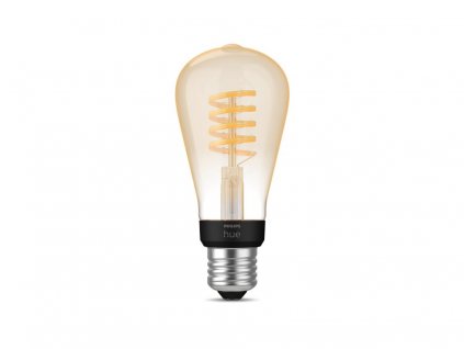 Chytrá LED filamentová žárovka HUE, E27, ST64, 7W, 550lm, teplá bílá-neutrální bílá