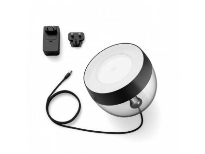 Stolní chytrá LED stmívatelná lampa HUE IRIS s funkcí RGB, 8,1W, teplá bílá-studená bílá, černá