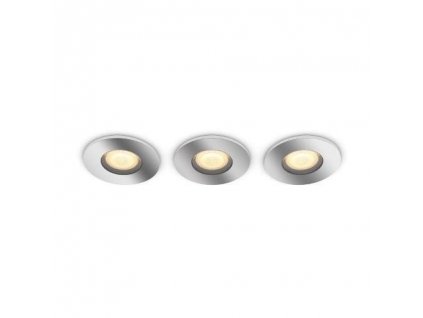 Zápustné koupelnové LED chytré svítidlo HUE ADORE, 3xGU10, 5W, teplá bílá-studená bílá, chromované,