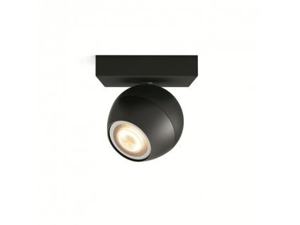 Nástěnné LED chytré bodové svítidlo HUE BUCKRAM, 1xGU10, 5W, teplá bílá-studená bílá, černé