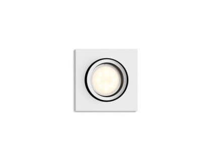 Zápustné bodové LED chytré osvětlení HUE MILLISKIN, 1xGU10, 5W, teplá bílá-studená bílá, čtvercové,