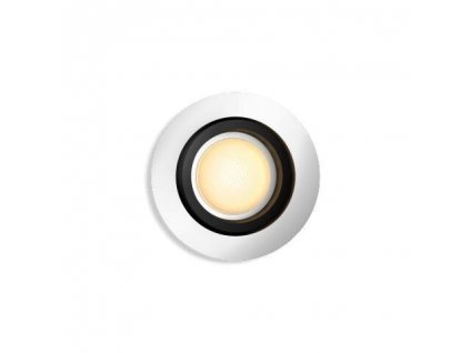 Zápustné bodové LED chytré osvětlení HUE MILLISKIN, 1xGU10, 5W, teplá bílá-studená bílá, kulaté, chr
