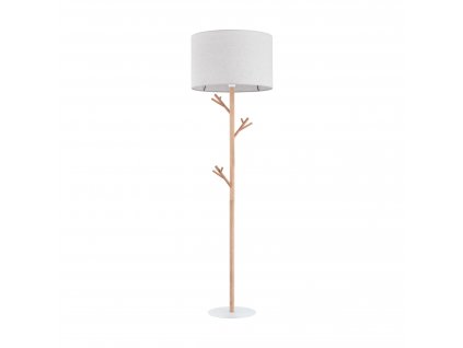 Stojací skandinávská lampa ALBERO, 1xE27, 60W, kulatá, béžová