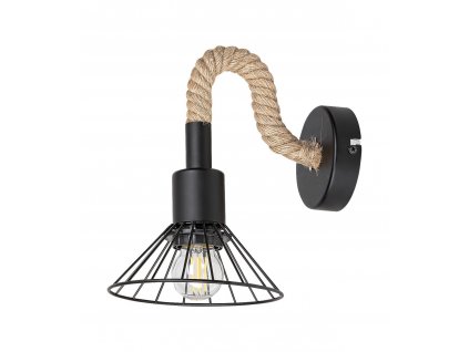 Nástěnná industriální lampa DARYL, 1xE27, 40W, černá