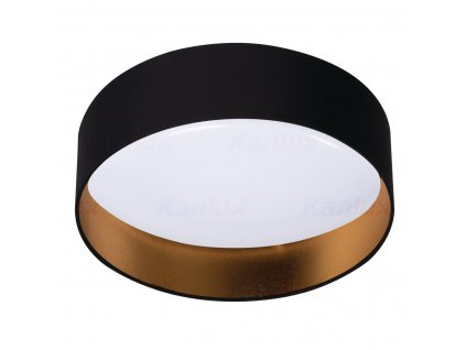 Přisazené stropní LED osvětlení RIFA, 17,5W, teplá bílá, kulaté, černozlaté