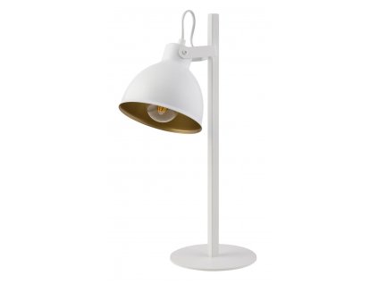 Industriální stolní lampa MARS, 1xE27, 60W, bílá/zlatá