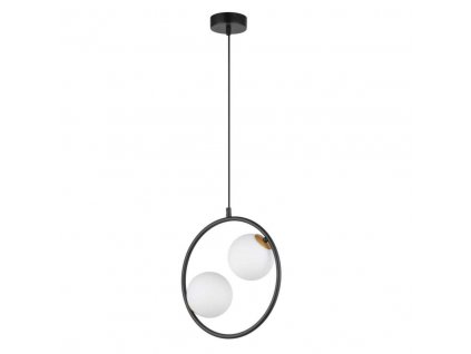Závěsné moderní osvětlení AQUA, 2xG9, 12W, kruhové, černé