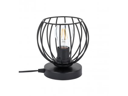 Stolní kovová lampa CHERRY, 1xE27, 60W, koule, černá