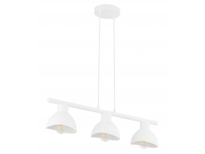 Závěsné industriální osvětlení FLOP nad jídelní stůl, 3xE27, 60W, bílé