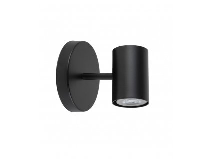 Přisazené nástěnné moderní osvětlení LUIS, 1xGU10, 12W, kulaté, černé