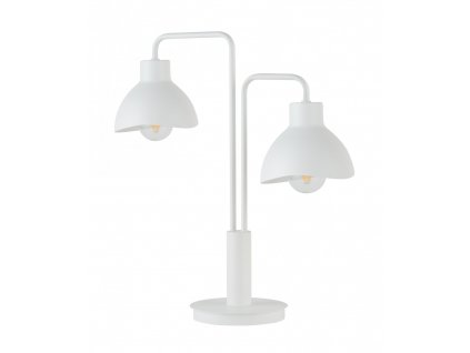 Stolní moderní lampa HOLI, 2xE27, 60W, bílá