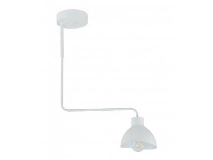 Závěsné moderní osvětlení na tyči HOLI, 1xE27, 60W, kulaté, bílé