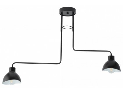 Závěsné moderní osvětlení na tyči HOLI, 2xE27, 60W, černé