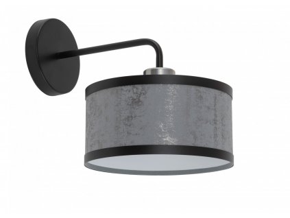 Nástěnné moderní osvětlení OPERA, 1xE27, 60W, kulaté, černá/stříbrná