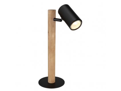 Stolní flexibilní LED lampička HERTI, 1xGU10, 5W, dřevěná, černá
