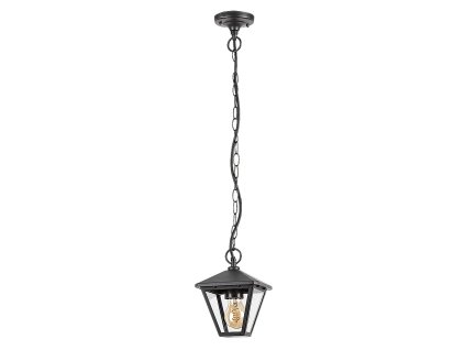 Venkovní závěsná hliníková lampa PARAVENTO, 1xE27, 40W, černá