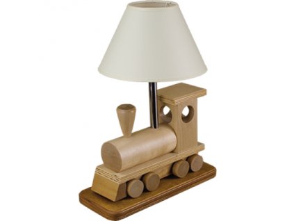 Dětská stolní lampička ve tvaru lokomotivy, bílá