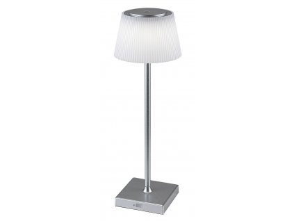 Venkovní stolní LED nabíjecí lampa TAENA, 4W, teplá-denní bílá, stříbrná