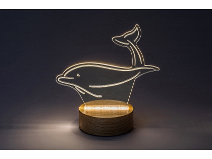 LED stolní lampa ve tvaru delfína AKALI, 2W, teplá bílá