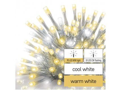 LED spojovací venkovní vánoční řetěz - rampouchy STANDART, 5W, teplá-studená bílá, 2,5m, černý