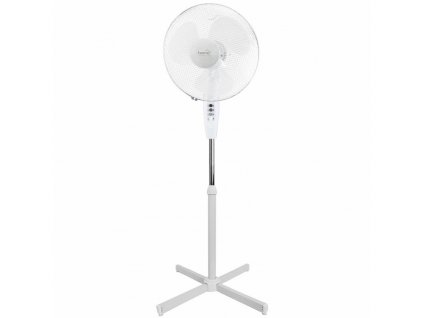 Stojanový ventilátor, 40cm, 3 rychlosti, bílý, 45W