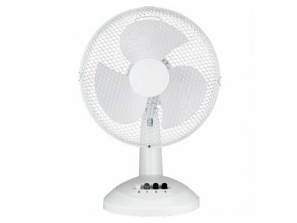 Stolní ventilátor 30cm, bílý, 3 rychlosti, 40W