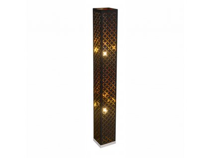 Podlahová designová lampa CLARKE, 2xE27, 40W, 118cm, černozlatá