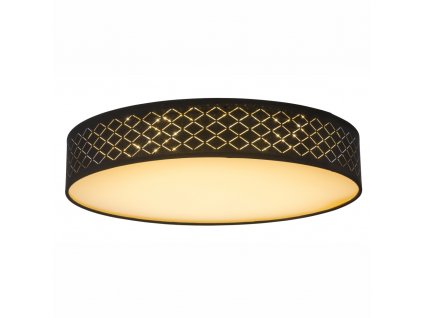 Stropní LED svítidlo na dálkové ovládání CLARKE, stmívatelné, 60cm, kulaté, černozlaté