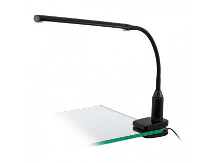 LED moderní stolní lampička s klipem LAROA, černá