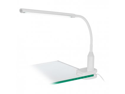 LED moderní stolní lampička s klipem LAROA, bílá