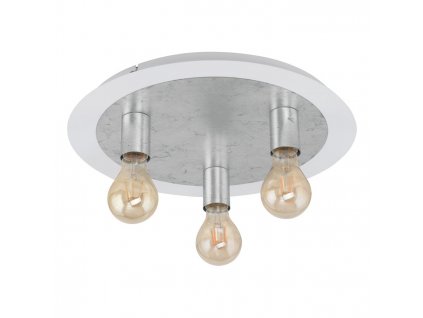 Moderní stropní LED osvětlení PASSANO, 3xE27, 4W, 45cm, kulaté, stříbrné