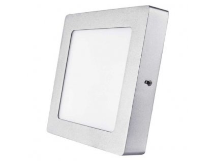 Přisazený LED panel N-PNL, 12W, denní bílá, 17x17cm, hranatý, stříbrný