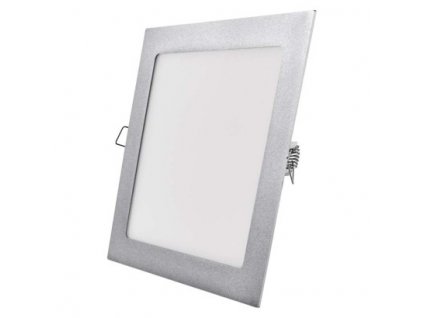 Vestavný LED panel, 18W, denní bílá, 22x22cm, čtvercový, stříbrný