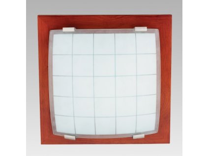 Stropní / nástěnné osvětlení GEOMETRICA, 2xE27, 60W, 35x35cm, hranaté, třešeň