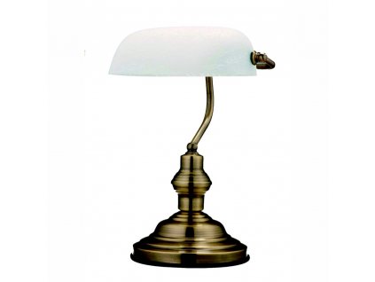 Stolní lampa ANTIQUE, 1xE27, 60W, 36cm, bílá