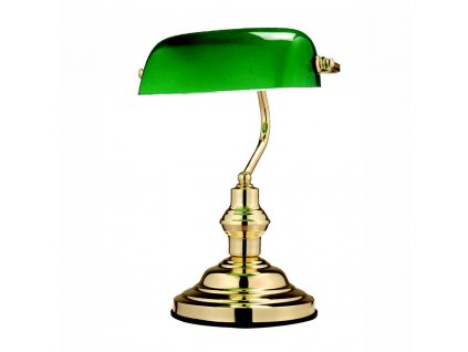 Stolní lampa ANTIQUE, 36cm, zelená