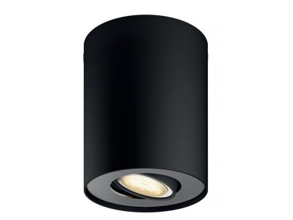 Moderní stropní bodové LED světlo HUE PILLAR, černé / Philips Hue