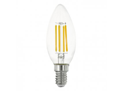 LED žárovka, E14, 4 W, teplá bílá, (čirá)