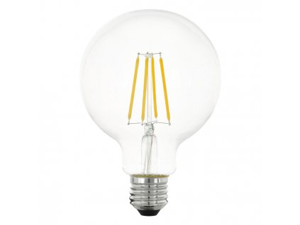 Krokově stmívatelná LED filamentová žárovka, E27, G95, 6W, 806lm, teplá bílá