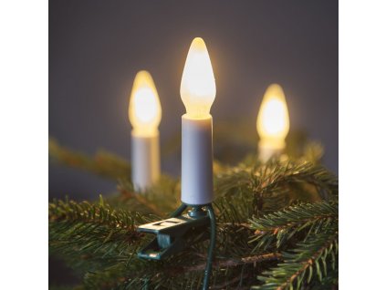 LED vánoční řetěz FELICIA, 16 žárovek, bílé světlo, 10,5m
